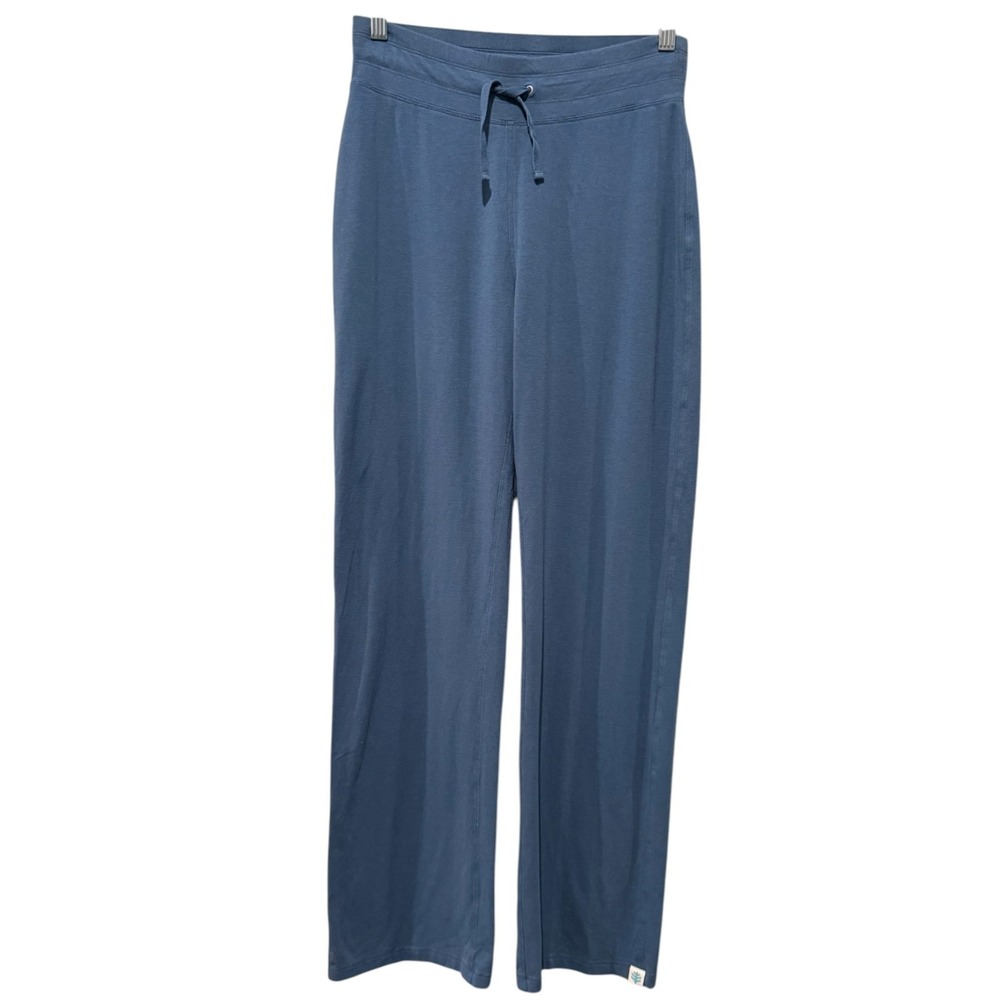 Coolibar Pants Women XS Blue Windley Beach Wide Leg Straight Pull On UPF 50